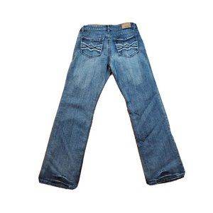 Womens Flypaper Blue Jeans Sz 18 X 33 Bootcut Western Pocket Dark Wash